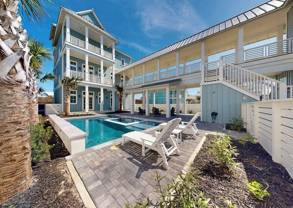 A heated pool