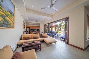 Living area - Imagine Your Family Renting a Luxury 3 Bedroom Holiday Villa Close to Double Six Beach (Bali)