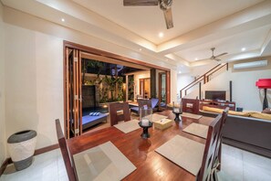 Dining - Imagine Your Family Renting a Luxury 3 Bedroom Holiday Villa Close to Double Six Beach (Bali)