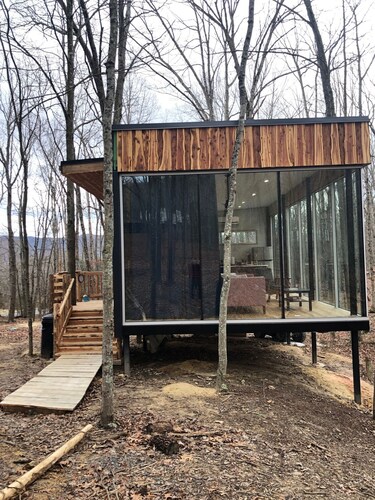 Modern Glass Retreat in Fort Valley with WiFi, AC, EV charger