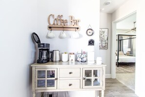 4 bedrooms, desk, iron/ironing board, travel cot