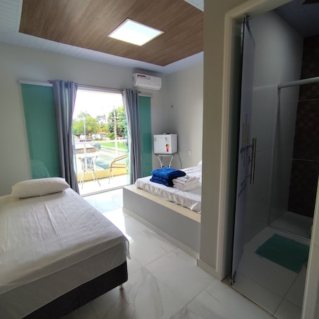 Comfort Triple Room, Courtyard View | Laptop workspace, free WiFi