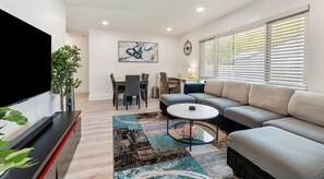 Smart TV, video games, table football, stereo