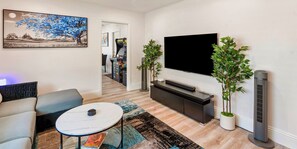 Smart TV, video games, table football, stereo