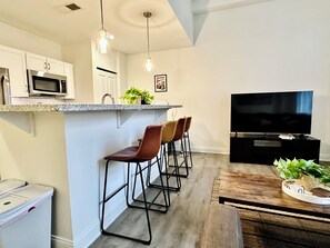 Fridge, microwave, oven, stovetop - Downtown 2 bedroom Oasis with free parking (Indianapolis)