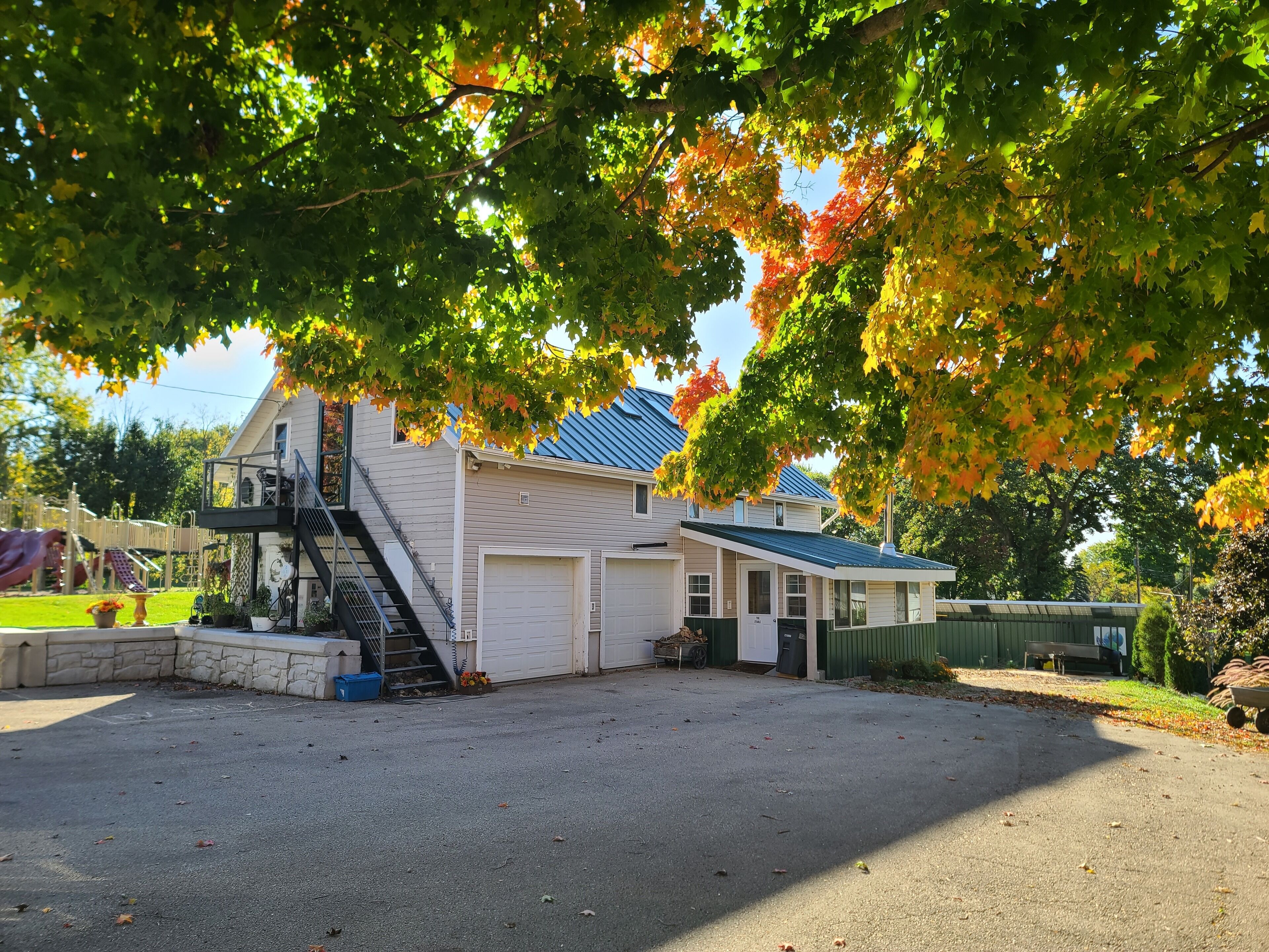 Fall colors over the parking lot 
