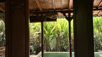 Blick von der Unterkunft