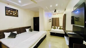 Family Room | Free WiFi, bed sheets - Hotel Kanchan Darbar (Ujjain)