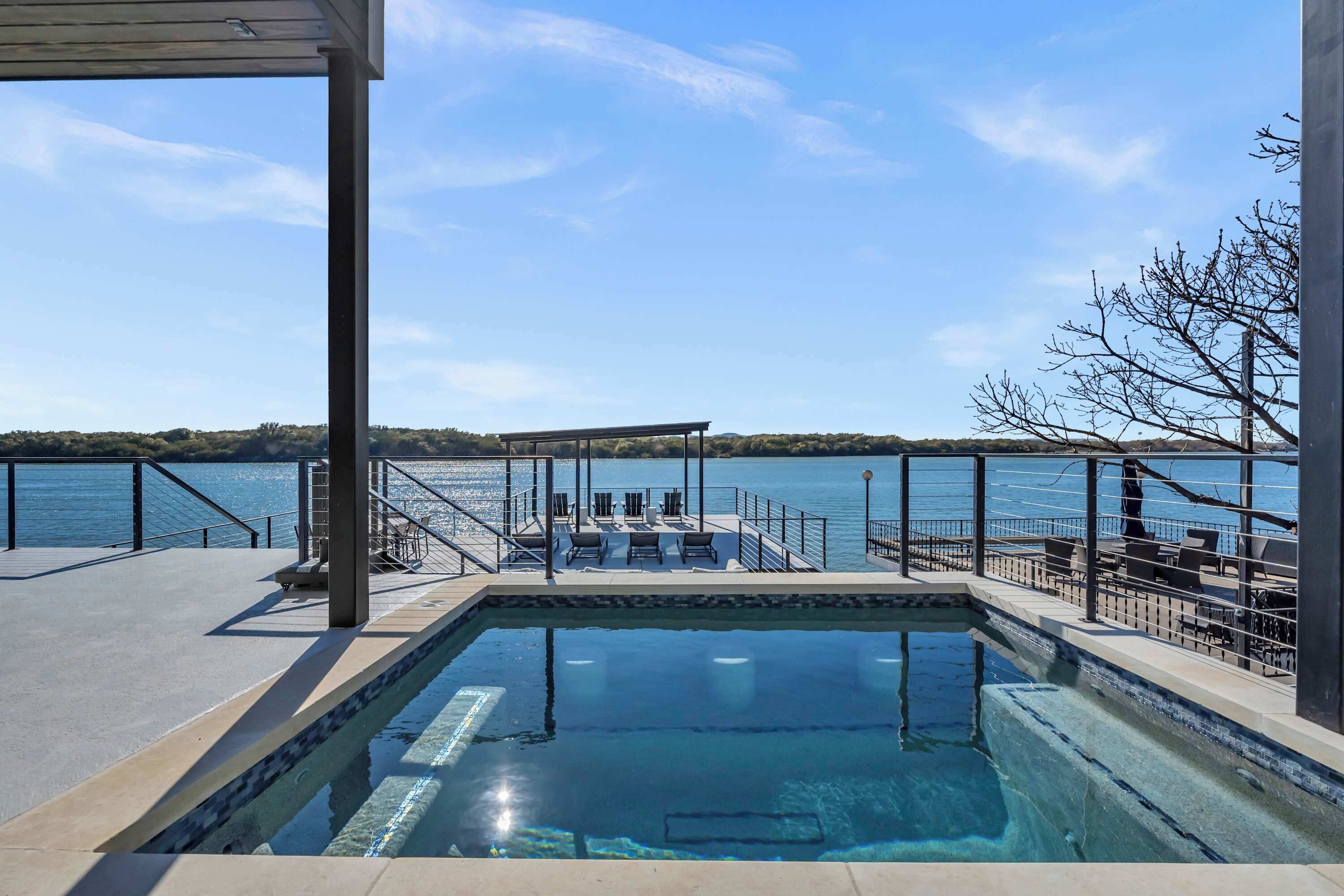 A heated pool
