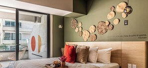 1 bedroom, desk, iron/ironing board, travel crib