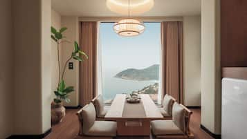 Premium bedding, down duvets, memory-foam beds, free minibar