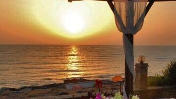 Outdoor banquet area