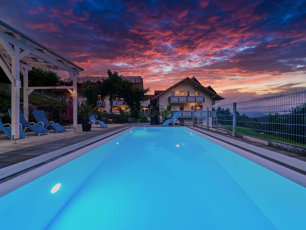 A heated pool