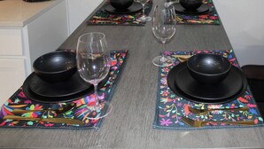 Apartment, 1 Bedroom, Accessible, Smoking | Dining room - Ig-worthy Fiesta DT Retreat Hotel Apt Free Parking and Pets Allowed (San Antonio)