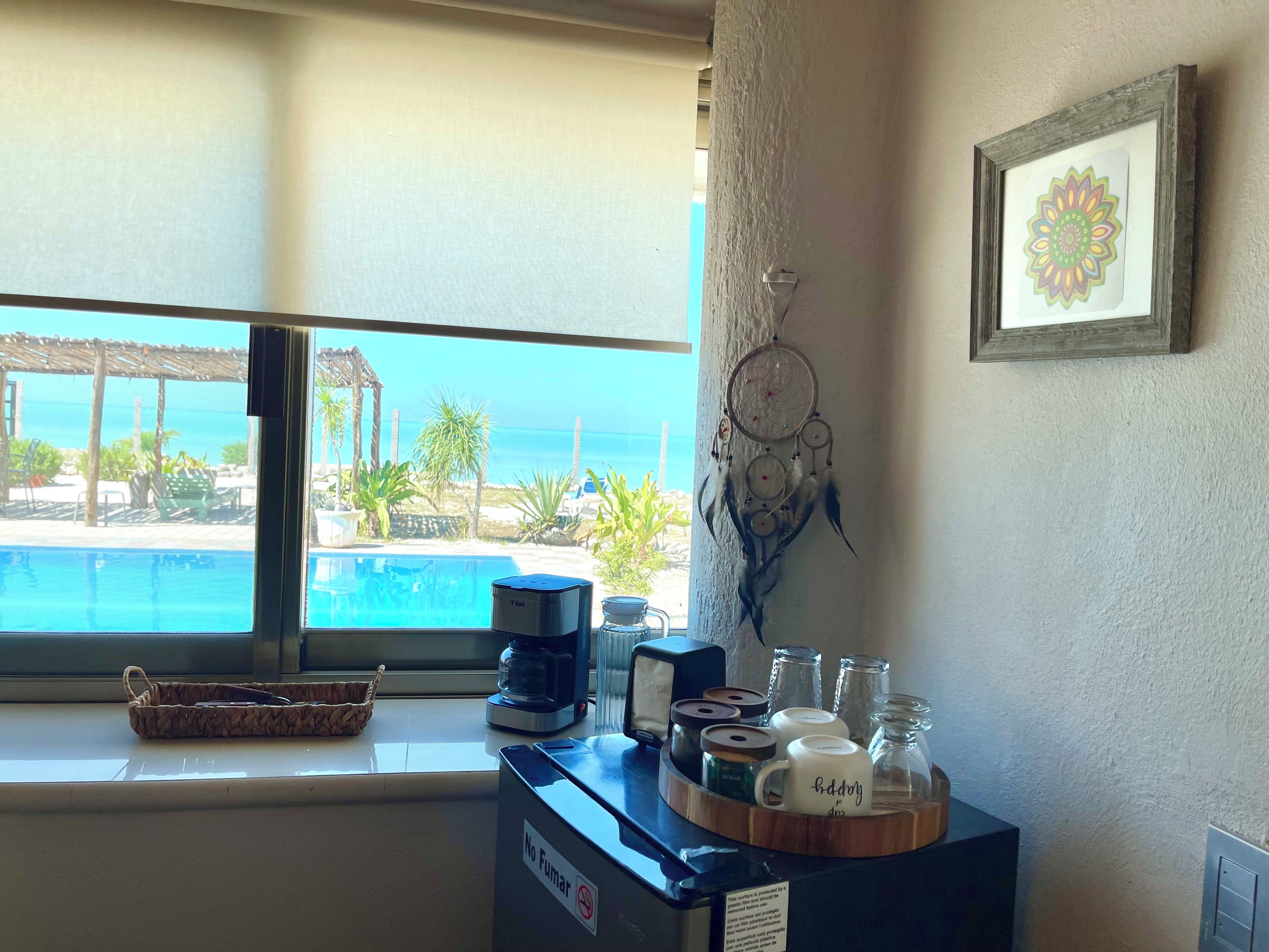 Suite júnior, 1 llit de matrimoni gran, bany privat, vistes al mar | Cafè i cafetera