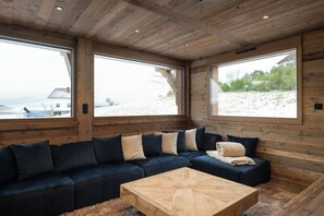 Living area - Chalet L'ECRIN DES CIMES 14 p - swimming pool, pétanque, Karaoke (Gérardmer)