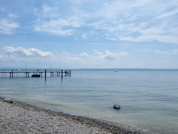 Vlak bij het strand