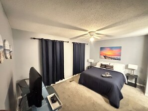 3 dormitorios, tabla de planchar con plancha, wifi gratis y ropa de cama