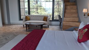 Deluxe tweepersoonskamer, balkon, uitzicht op bergen