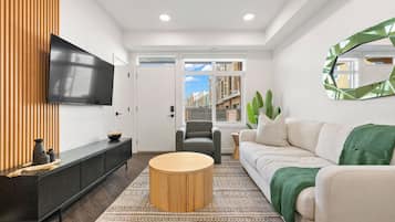 TV connectée, cheminée, espaces bureaux