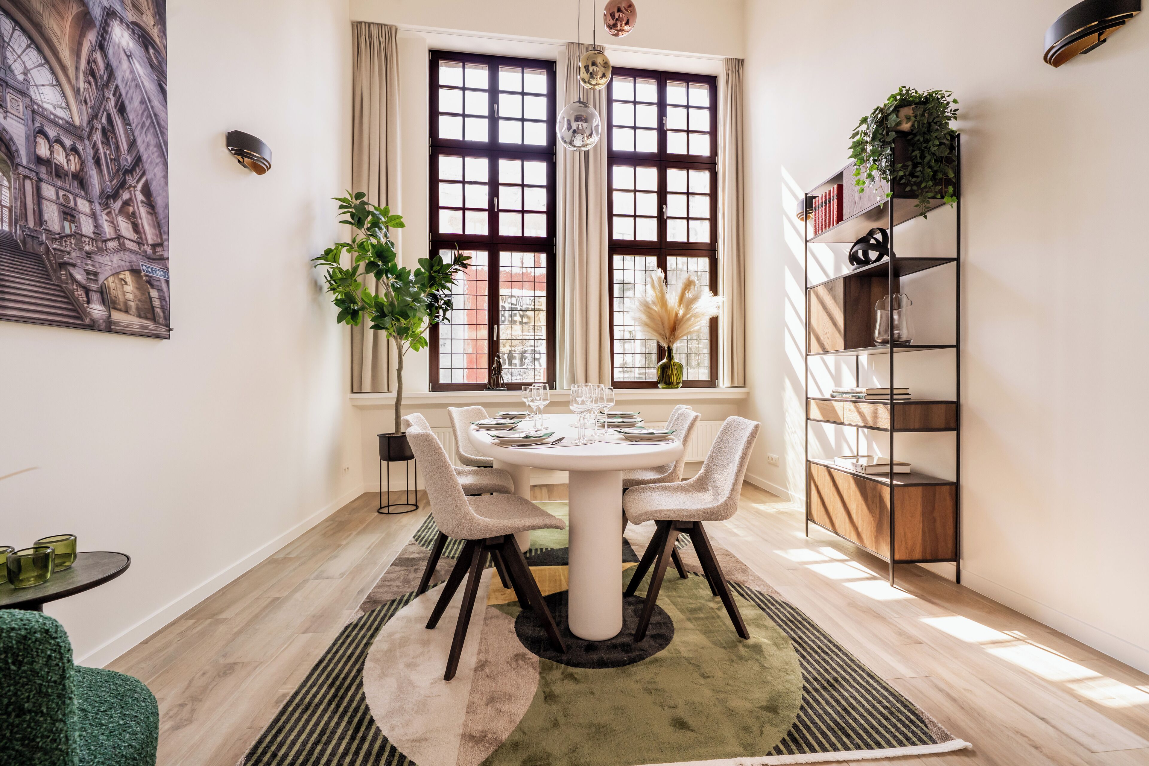 Căn hộ Deluxe, 2 phòng ngủ, quang cảnh thành phố | Khu phòng khách