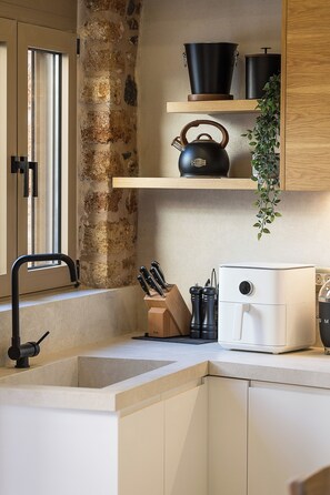 Fridge, oven, stovetop, coffee/tea maker - Giagia's Central Suite, By IdealStay Experience (Malia)