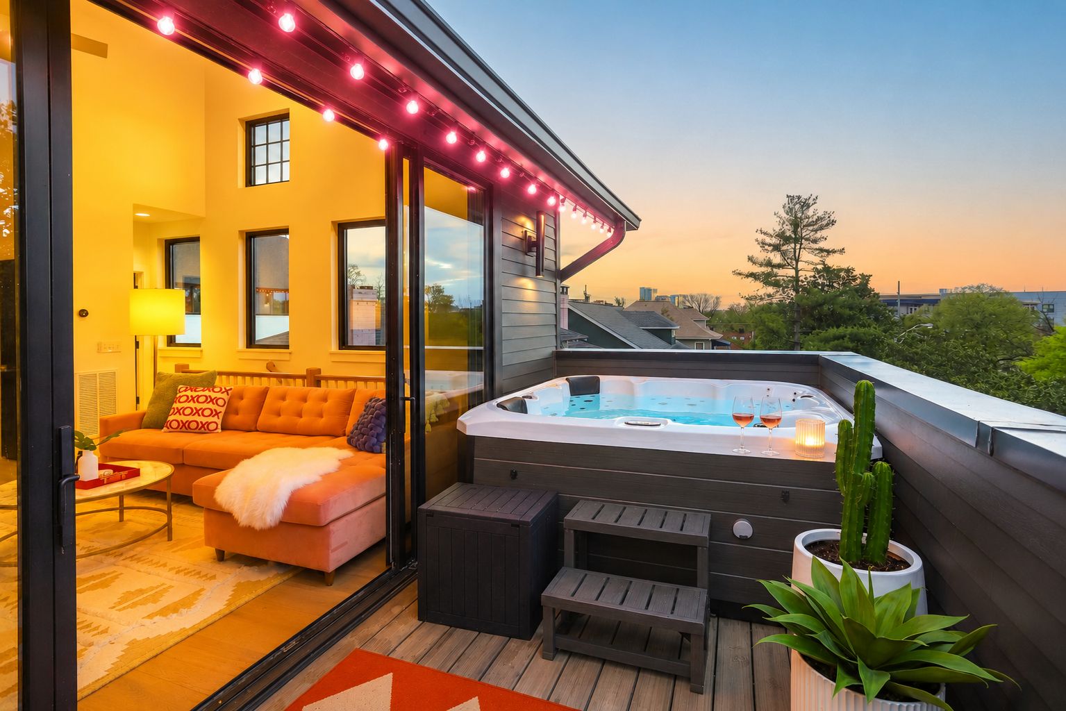 Livin’ Luxe on Music Row with a rooftop hot tub!