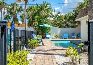 A heated pool