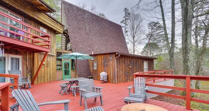 A-frame Cabin w/ Spacious Yard in Tellico Plains!