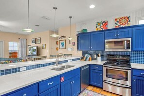 Fridge, microwave, oven, stovetop - Amazing Beach Views~Boardwalk to Beach~Shared Pool (Port Aransas)