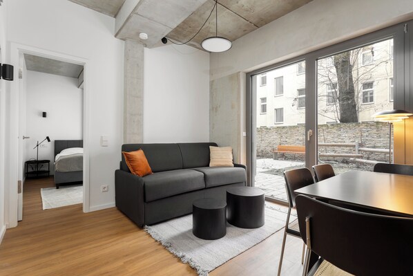 Appartement Design, non-fumeurs, cuisine | Coin séjour | Télévision, Netflix, chauffage par le sol, services de streaming