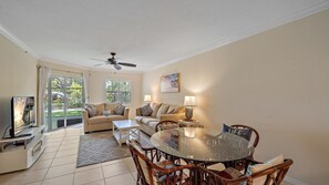 Condo, 1 Bedroom | Living area | Smart TV - Siesta Bayside Bliss 1 Bedroom Condo (Siesta Key)