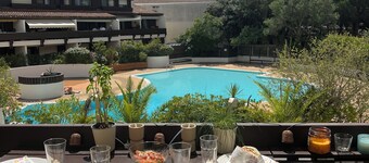 APARTMENT FOR RENT AT LA FORESTIERE, SHARED POOL, IN THE HEART OF CAP FERRET