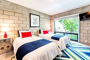 2 bedrooms, iron/ironing board, travel crib, WiFi