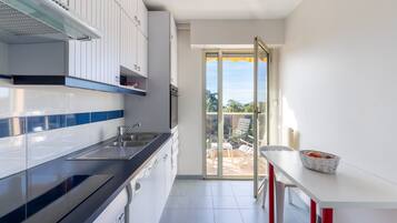 Fridge, oven, stovetop, dishwasher