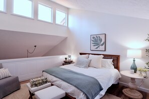 1 slaapkamer, een strijkplank/strijkijzer, gratis wifi, beddengoed