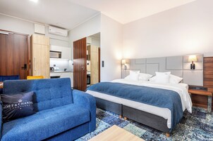 Luxury Apartment, City View | In-room safe, blackout drapes, soundproofing, iron/ironing board