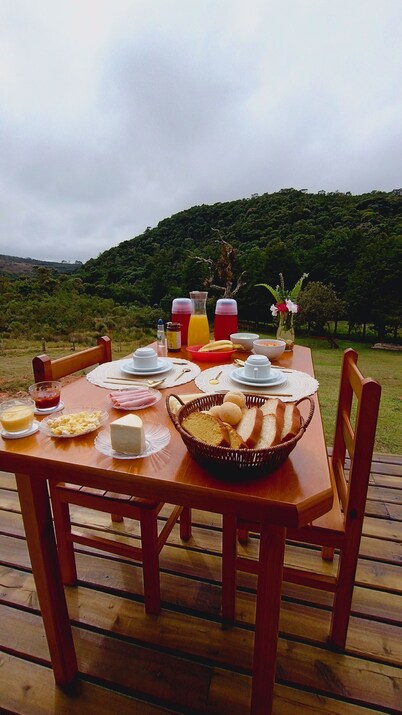 Refuge in the mountains/near the trail to Pico do Papagaio Garcias Peak and Waterfall
