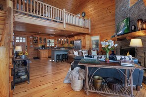 Smart TV, fireplace, video games