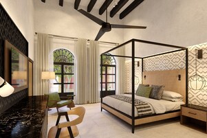 Ropa de cama de alta calidad y minibar 