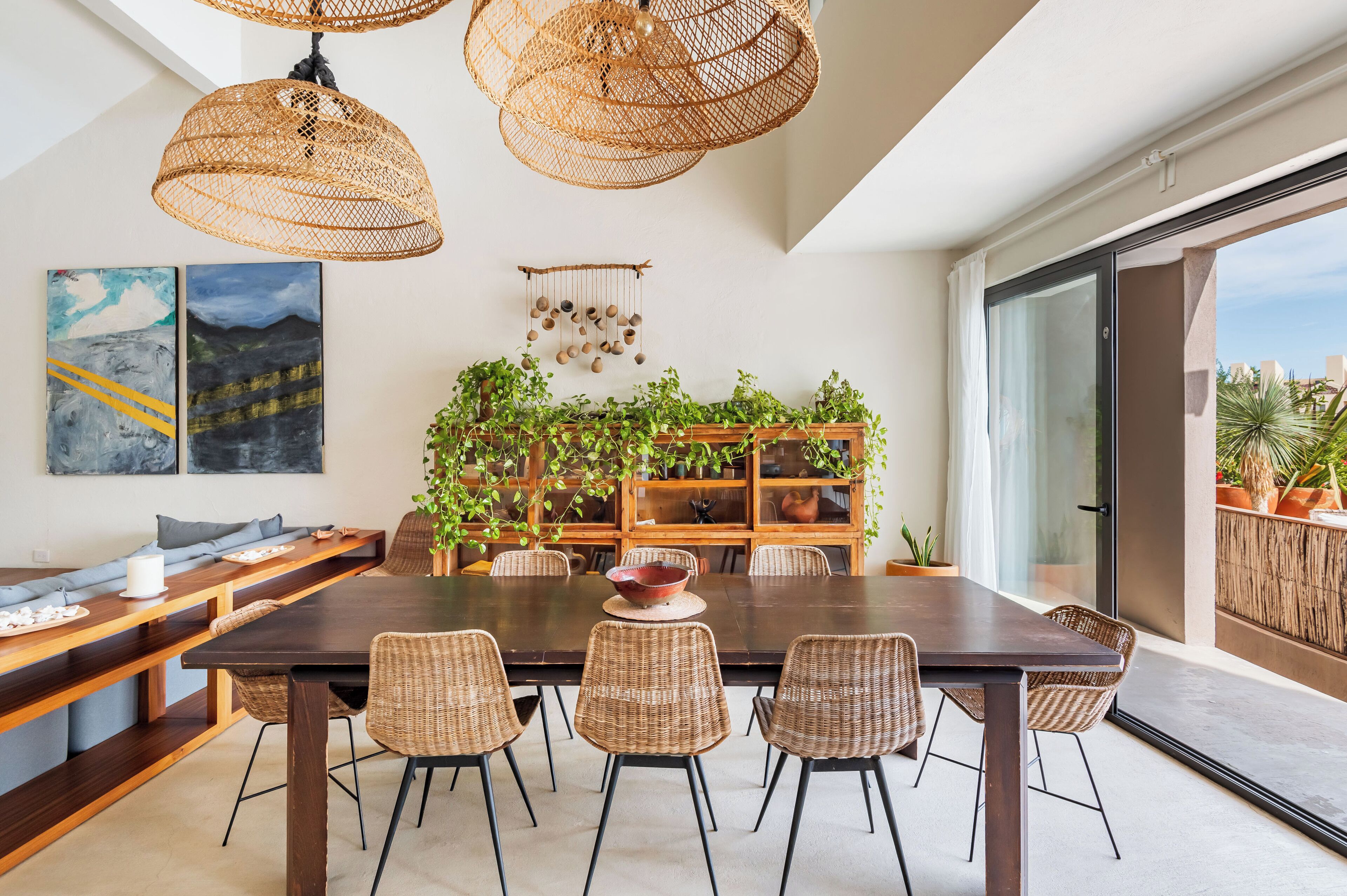 Maison Luxe, piscine privée, vue ville | Salle à manger