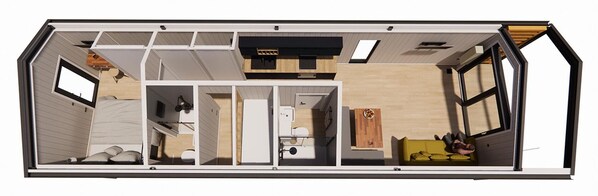 Floor plan - Malvern Hill Views, Lodge for 2, Parking, & Garden (Malvern)