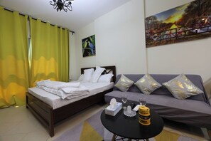 1 chambre, fer et planche Ă repasser, Wi-Fi, draps fournis