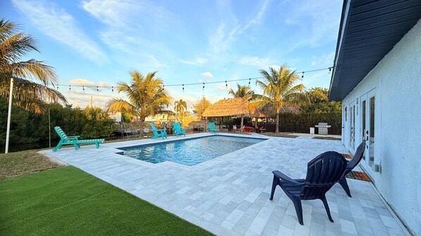 Outdoor pool, a heated pool