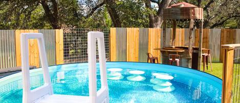 Outdoor pool, a heated pool