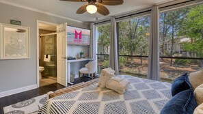 2 bedrooms, desk, iron/ironing board, travel cot