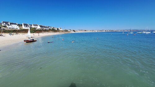 new house, beach at 5 minutes, 3 bedrooms, large garden, terrace, bike provided.