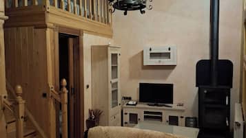 Télévision, cheminée