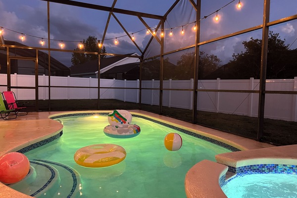 Outdoor pool, a heated pool