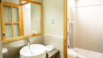 Towels, soap, shampoo, toilet paper